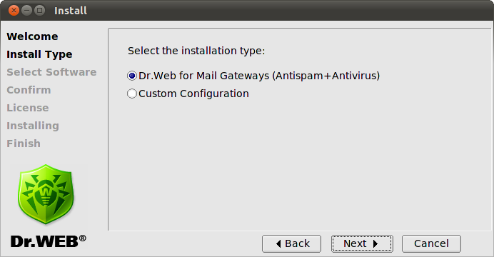 02b - MailD GUI Setup InstType